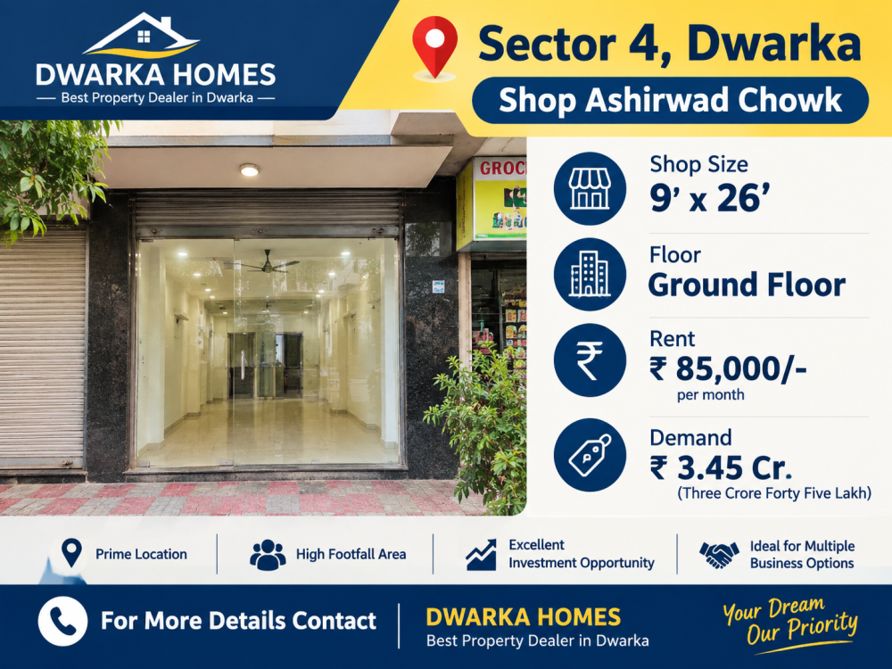 Commercial shop for sale in Ashirwad Chowk sector 4 